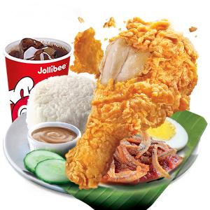 1pc Nasi Lemak Chickenjoy w/Rice & Regular Soft Drink