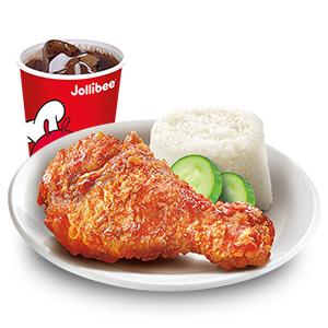 1pc Chili Chicken w/Rice & Regular Soft Drink