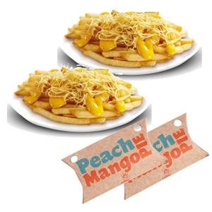 2 Double Cheezy Fries & 2 Peach Mango Pies