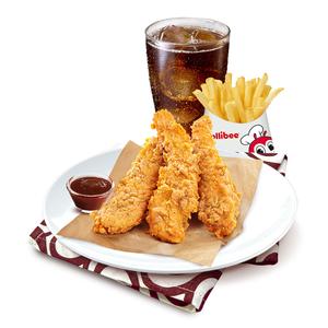 3-pc Chicken Strips w/ Reg French Fries & Reg Soft Drink + 1 Dip of your choice