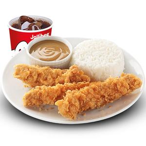 3pcs Chicken Strips w/ Rice & Regular Soft Drink